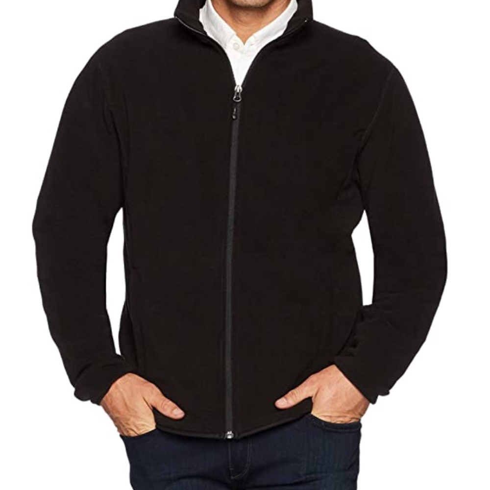 Men's Full-Zip Polar Fleece Jacket (Black)